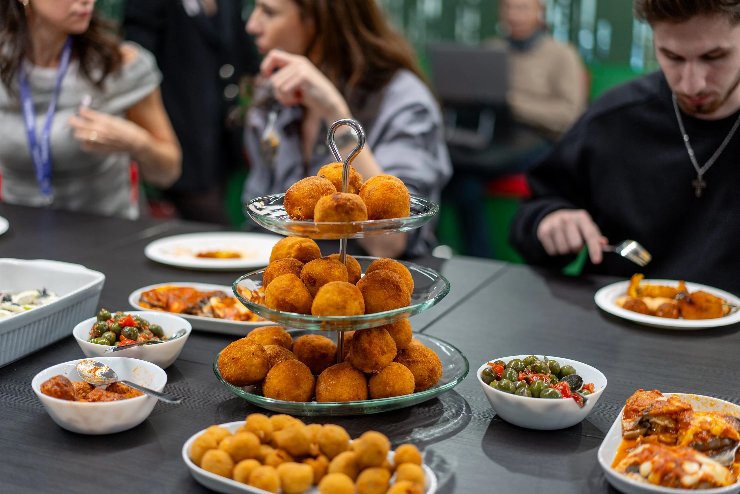 Catering setup for an event