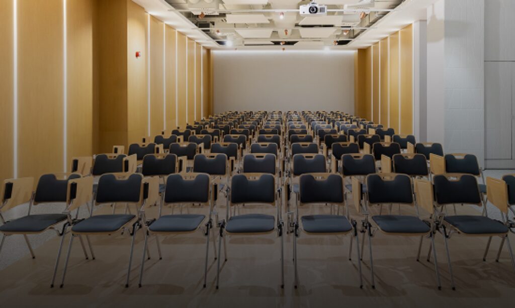 Conference Hall at Supertree arranged in theatre layout
