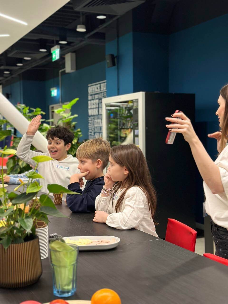 Children taking part in a workshop