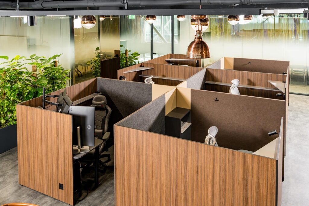 Modullo semi-private mini-office cabins in the Supertree open space
